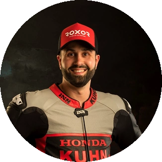 Cyrill Kuhn, Motorradrennfahrer und Roxor Testimonia